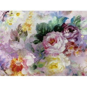 画像: 国産プリント・薔薇柄（コットン１００％）